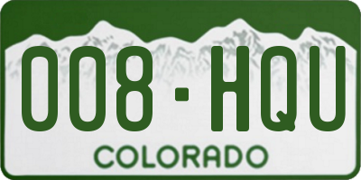 CO license plate 008HQU