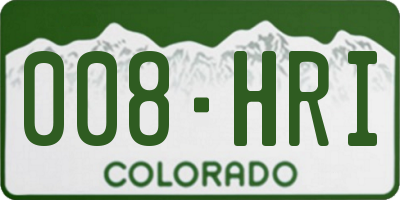 CO license plate 008HRI