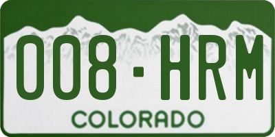 CO license plate 008HRM
