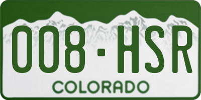 CO license plate 008HSR