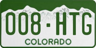CO license plate 008HTG