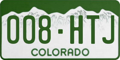 CO license plate 008HTJ