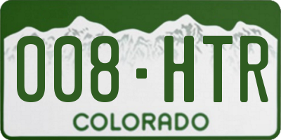 CO license plate 008HTR