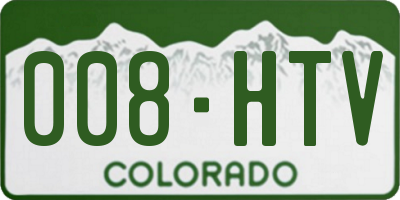 CO license plate 008HTV