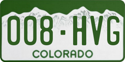 CO license plate 008HVG