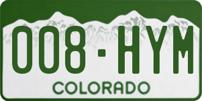 CO license plate 008HYM