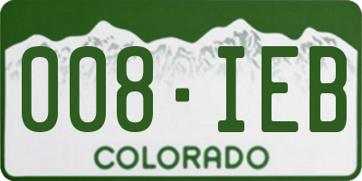 CO license plate 008IEB
