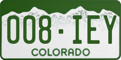 CO license plate 008IEY