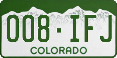CO license plate 008IFJ