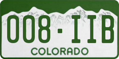 CO license plate 008IIB