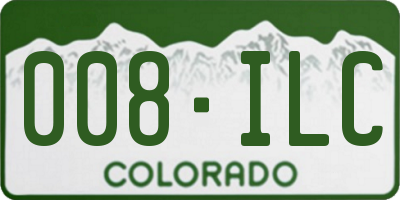CO license plate 008ILC