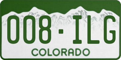 CO license plate 008ILG