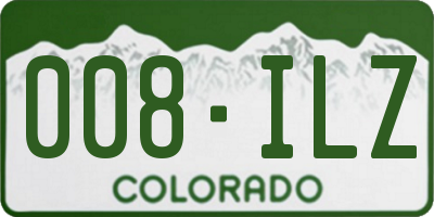 CO license plate 008ILZ