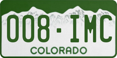 CO license plate 008IMC