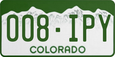 CO license plate 008IPY