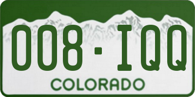 CO license plate 008IQQ