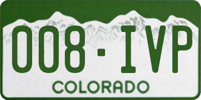 CO license plate 008IVP