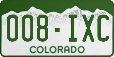 CO license plate 008IXC