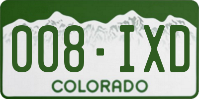 CO license plate 008IXD