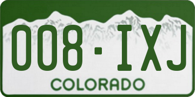 CO license plate 008IXJ