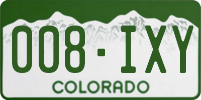 CO license plate 008IXY