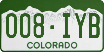 CO license plate 008IYB