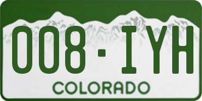 CO license plate 008IYH