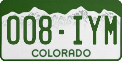 CO license plate 008IYM