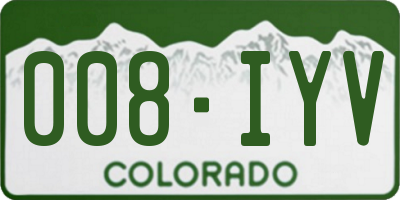 CO license plate 008IYV