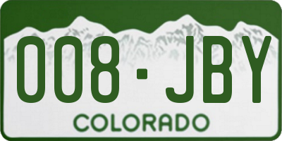 CO license plate 008JBY