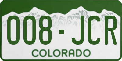 CO license plate 008JCR