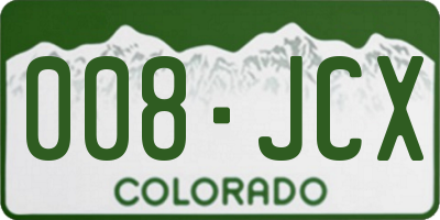 CO license plate 008JCX