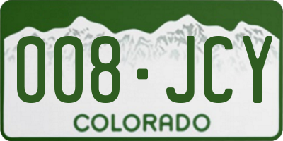 CO license plate 008JCY