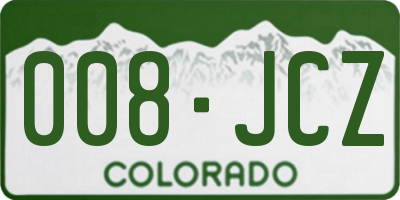 CO license plate 008JCZ