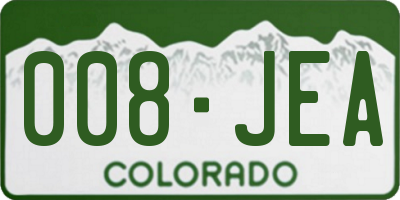 CO license plate 008JEA