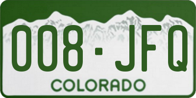 CO license plate 008JFQ