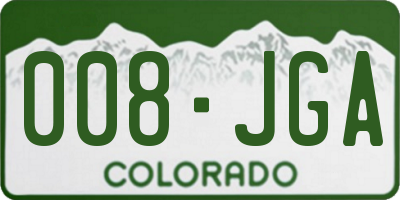 CO license plate 008JGA