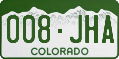 CO license plate 008JHA