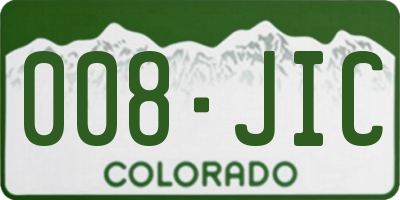 CO license plate 008JIC