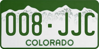 CO license plate 008JJC