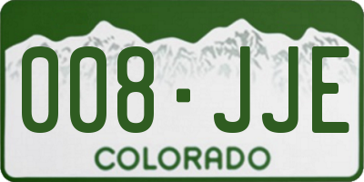 CO license plate 008JJE