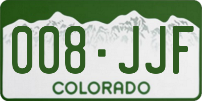 CO license plate 008JJF