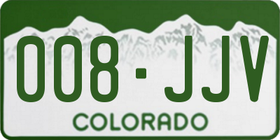 CO license plate 008JJV