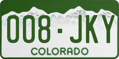 CO license plate 008JKY