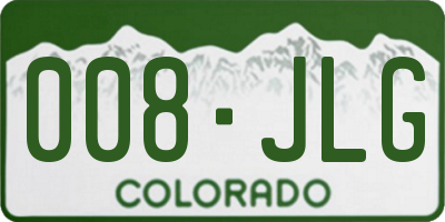 CO license plate 008JLG