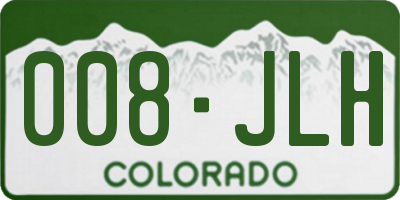 CO license plate 008JLH