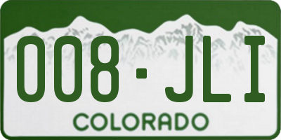 CO license plate 008JLI