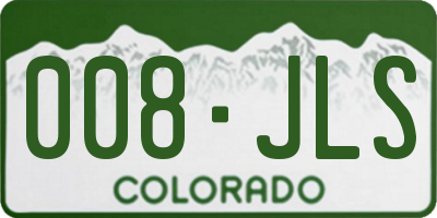 CO license plate 008JLS