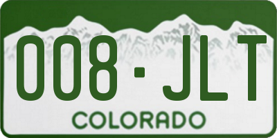 CO license plate 008JLT