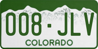 CO license plate 008JLV